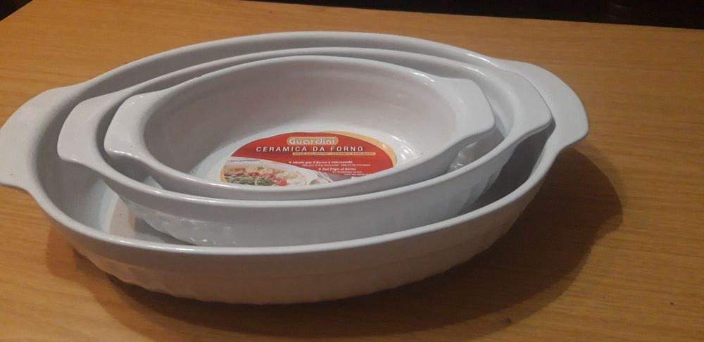 Conjunto de 3 Travessas Cerâmica de Forno