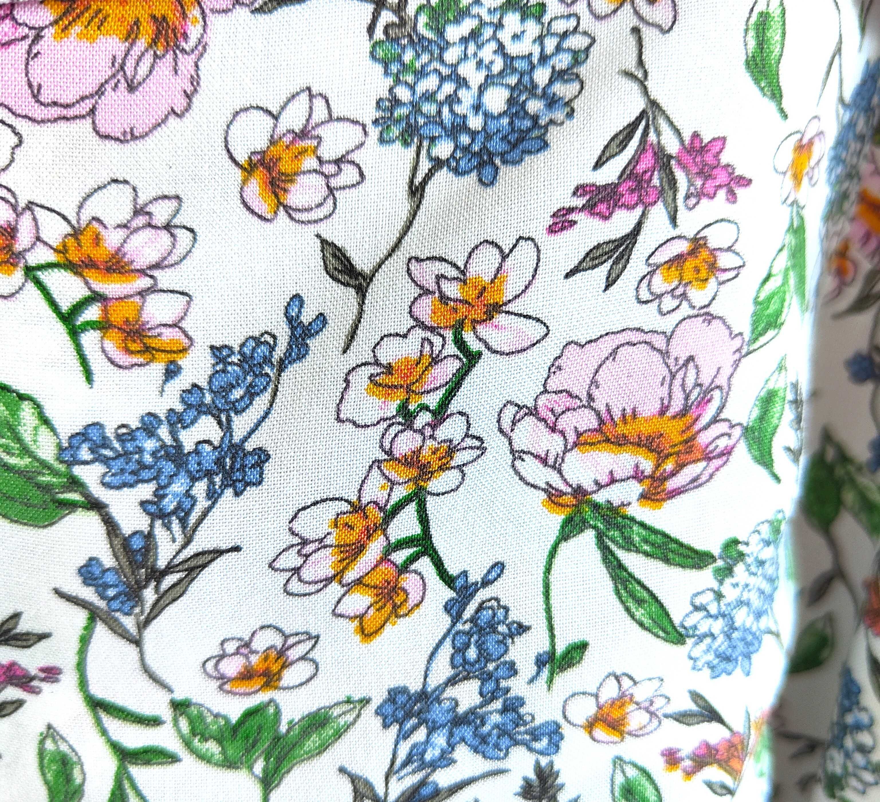 Krótka sukienka H&M koszulowa w kwiaty 36 S floral łączka koszula
