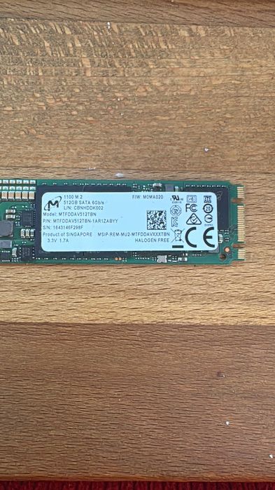 Disco SSD Sata M.2 512 Gbytes