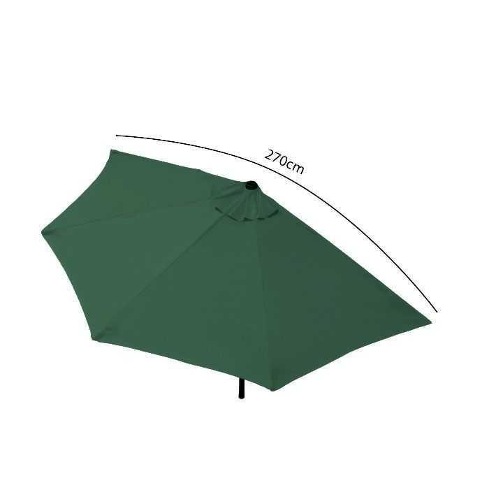 Parasol ogrodowy pół-parasol ścienny na taras 2,7 m zielony