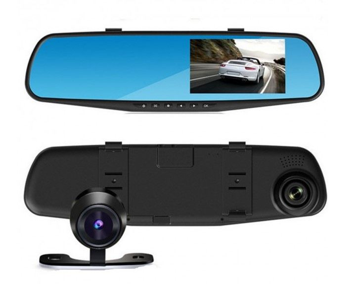 Автомобільне дзеркало відеореєстратор для машини на 2 камери 1080p