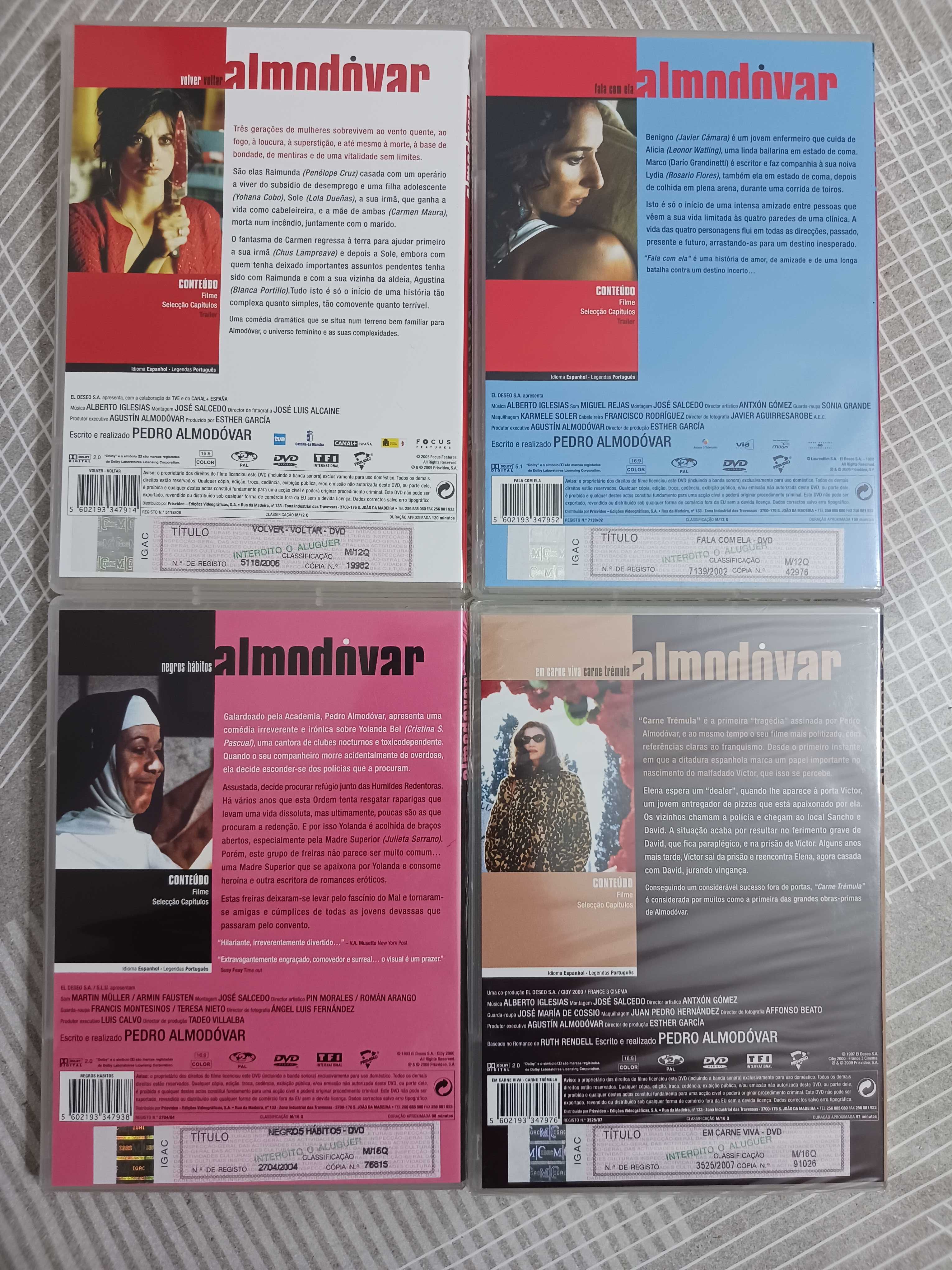 Colecção de 8 Dvd's Almodóvar