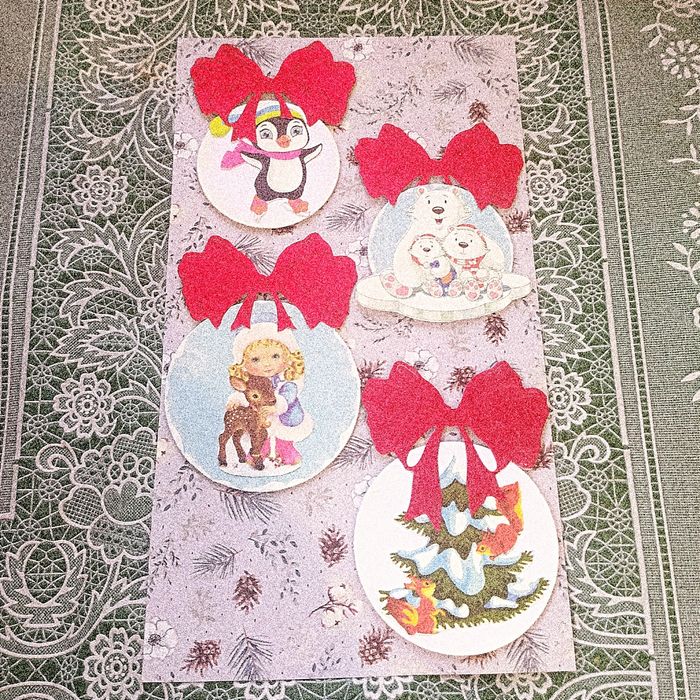Новогодние открытки ручной работы.