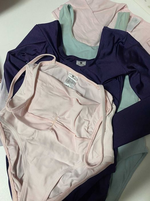 Ballet: fato, casaco, sapatilha, collant, caneleira, acessór., 10 anos