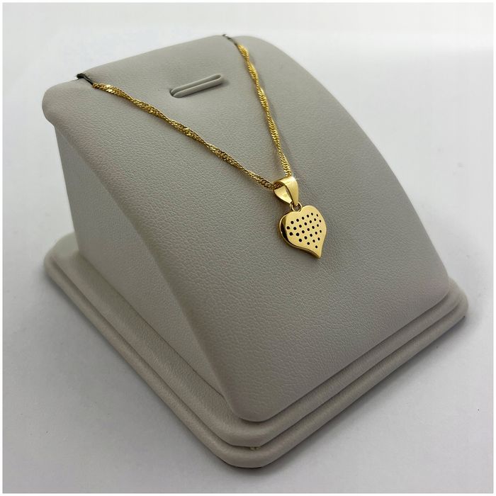 Piękny Delikatny Naszyjnik Serduszko Z Cyrkoniami Srebro 925 Celebrytk