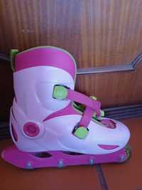 Patins em linha rosa 34 a 36