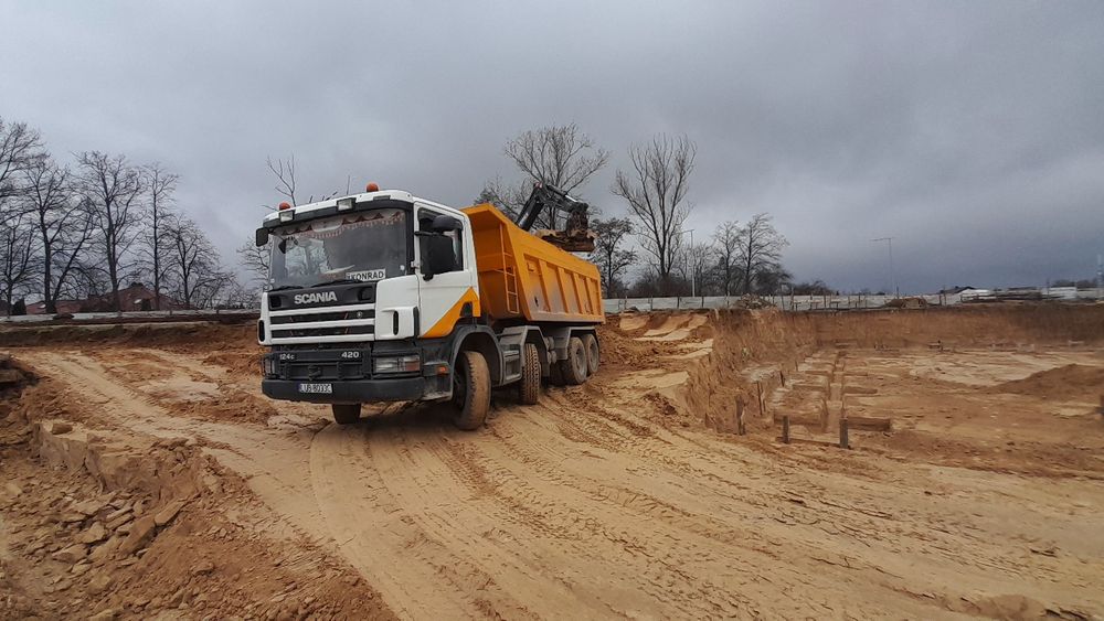 Piasek zasypowy,podsypkowy,siany,ziemia,kruszywo,beton,Transport