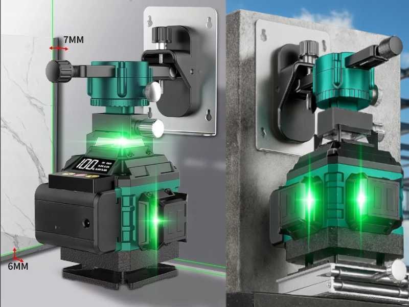 Poziomnica Laserowa 4D 360 Zestaw Ze Statywem I Pilotem Wersja Pro