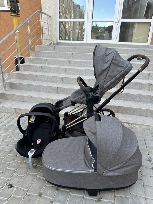 Cybex priam rose gold 3 в 1 manhattan grey plus