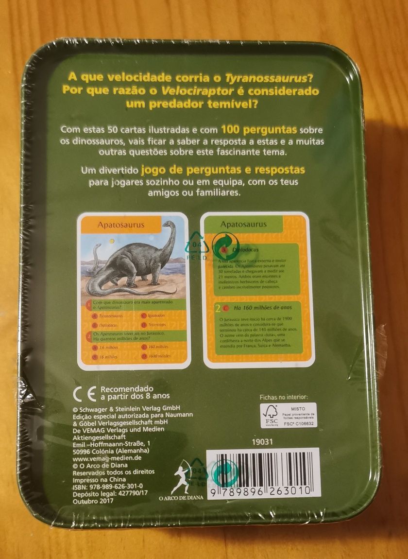 Jogo "O que sabes sobre Dinossauros NOVO ?"