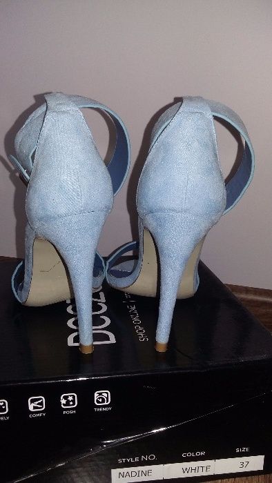 Sandałki deezee 37 nowe niebieskie szpilki