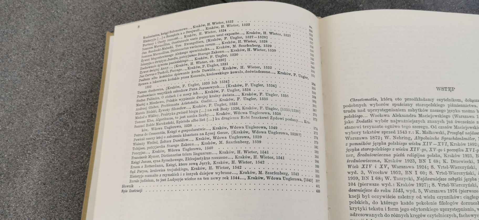 Chrestomatia staropolska. Ossolineum 
Teksty do roku 1543