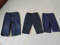 Paka spodni 74 80 cena za 3 pary! jeansy dżinsy dziewczęce chłopięce
