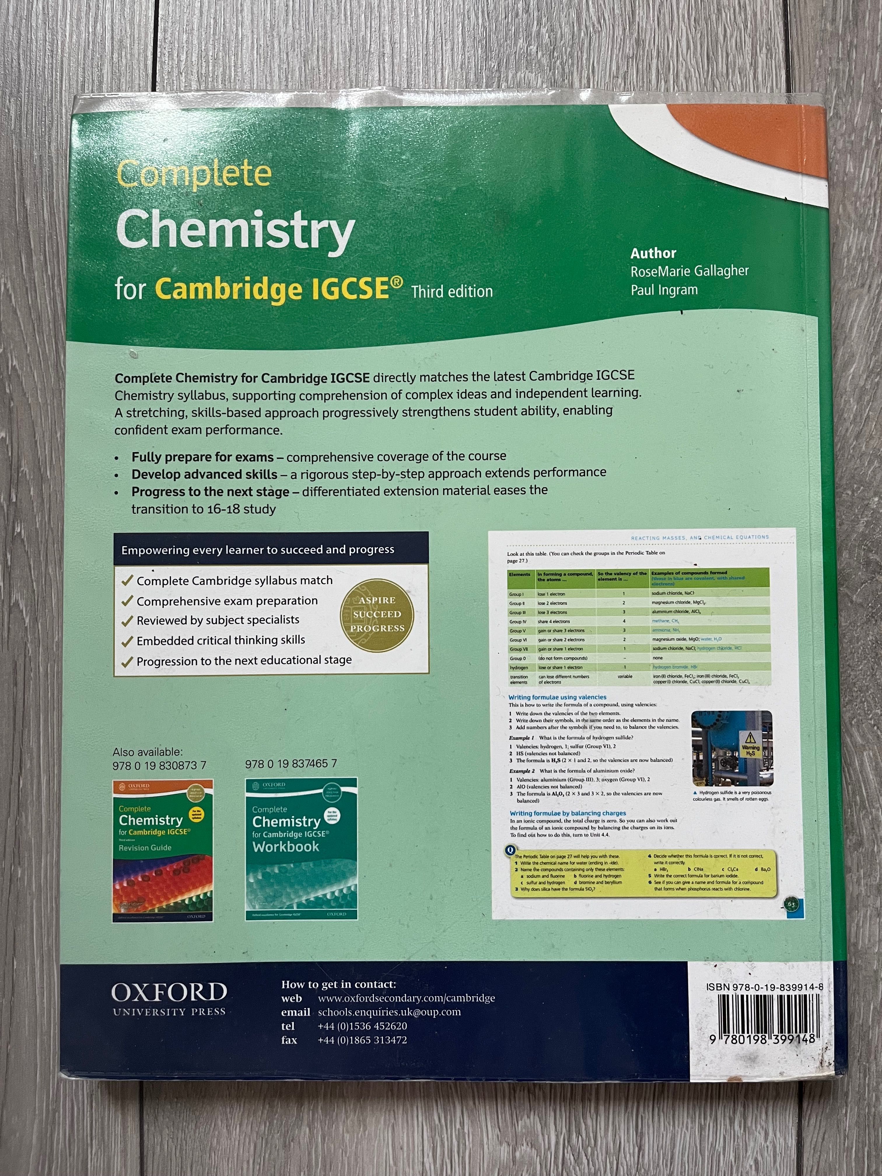 MYP IB Complete Chemistry for Cambridge Third Edition