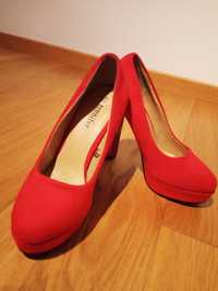 Czerwone damskie buty 12 cm