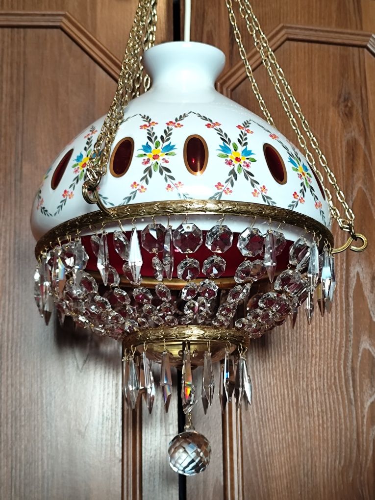 Чехославадская хрустальная люстра