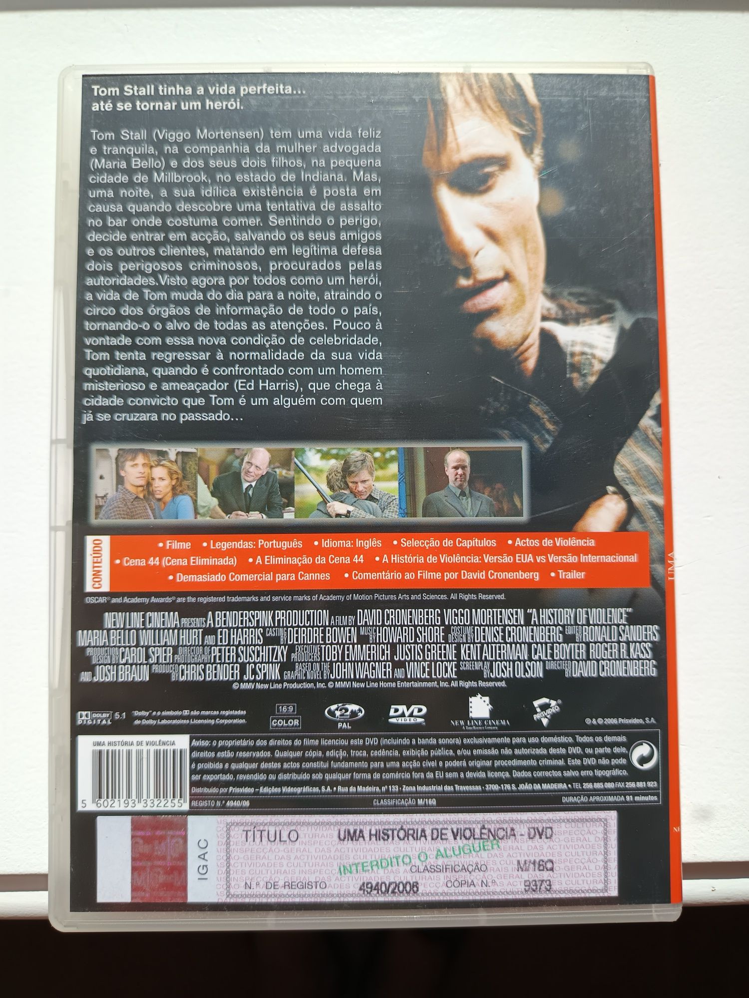 DVD uma história de violência