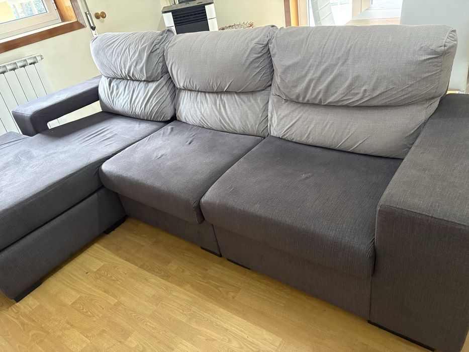 Sofá com chaise longe - como novo
