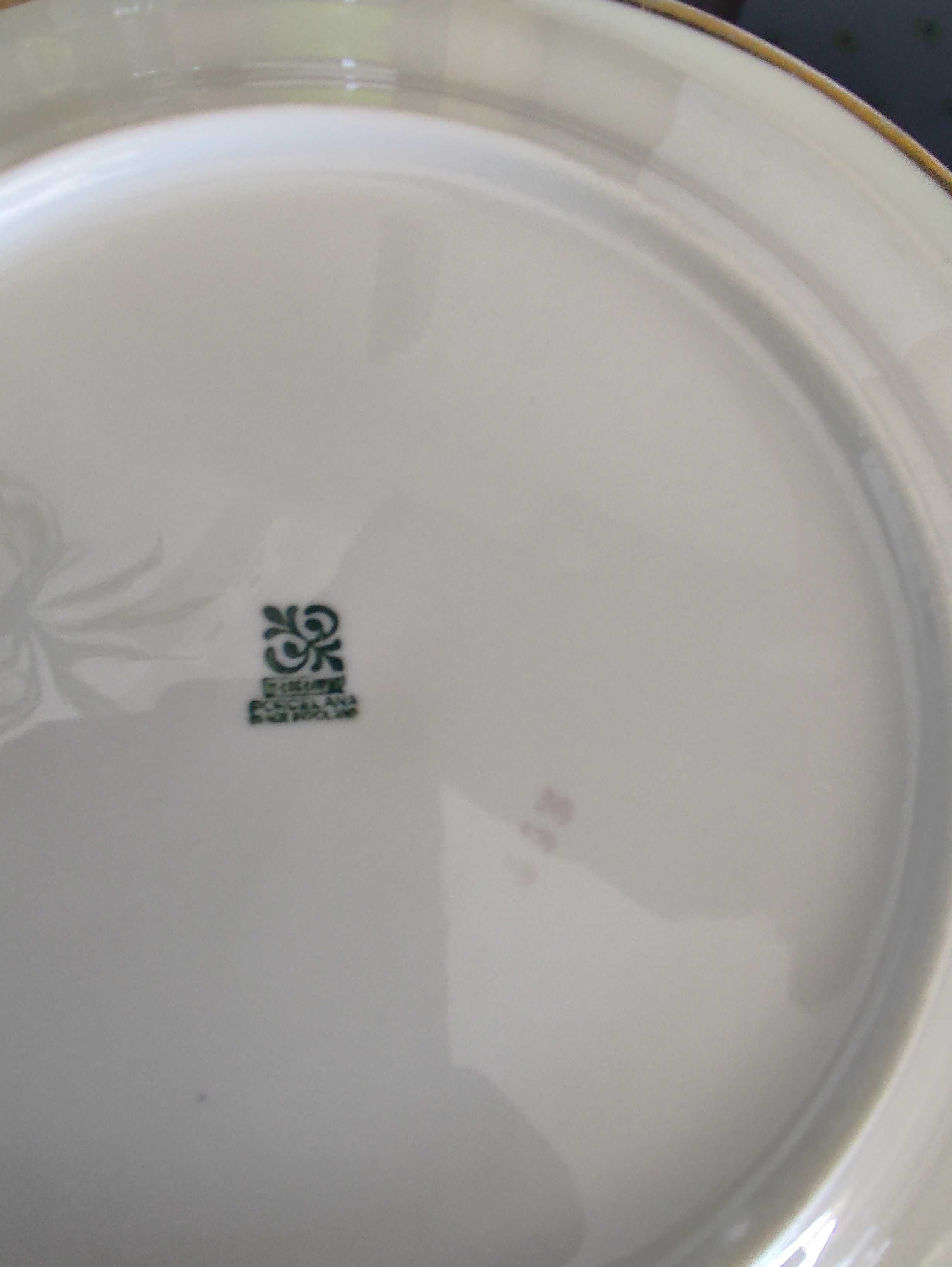 Talerze Włocławek antyk porcelana prl 4 płytkie 6 gł3bokich