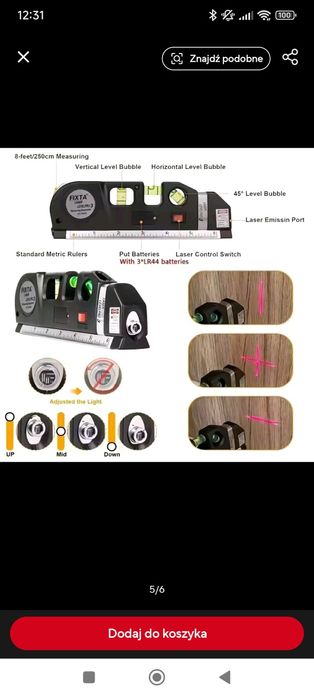 Poziomica laserowa NOWA