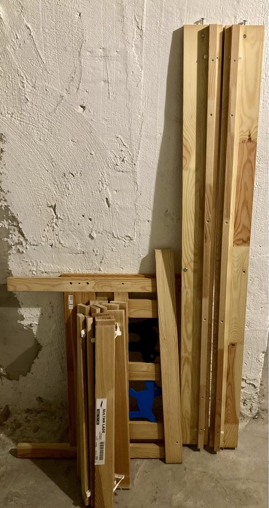 Łóżko Ikea - rama Kritter i szczeble Sultan Lade