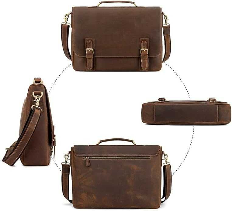 Mala/ Mochila Tira-colo em Couro