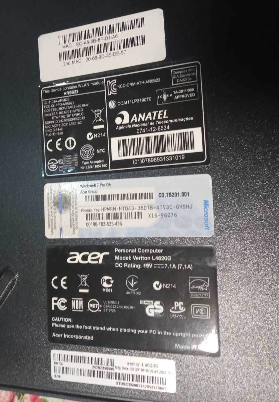 Мінікомп'ютер неттоп Acer Veriton L4620G-G2030-2,9Ghz,4Gb,SSD120
