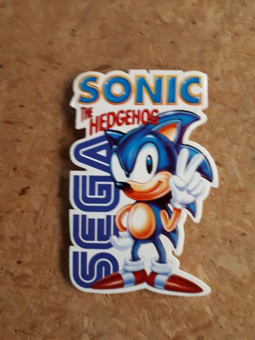 Autocolante oficial Sega Sonic de 1993 (raro e único exemplar)