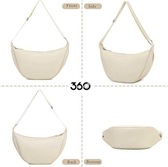 Micmores Torba na ramię damska typu hobo - beż