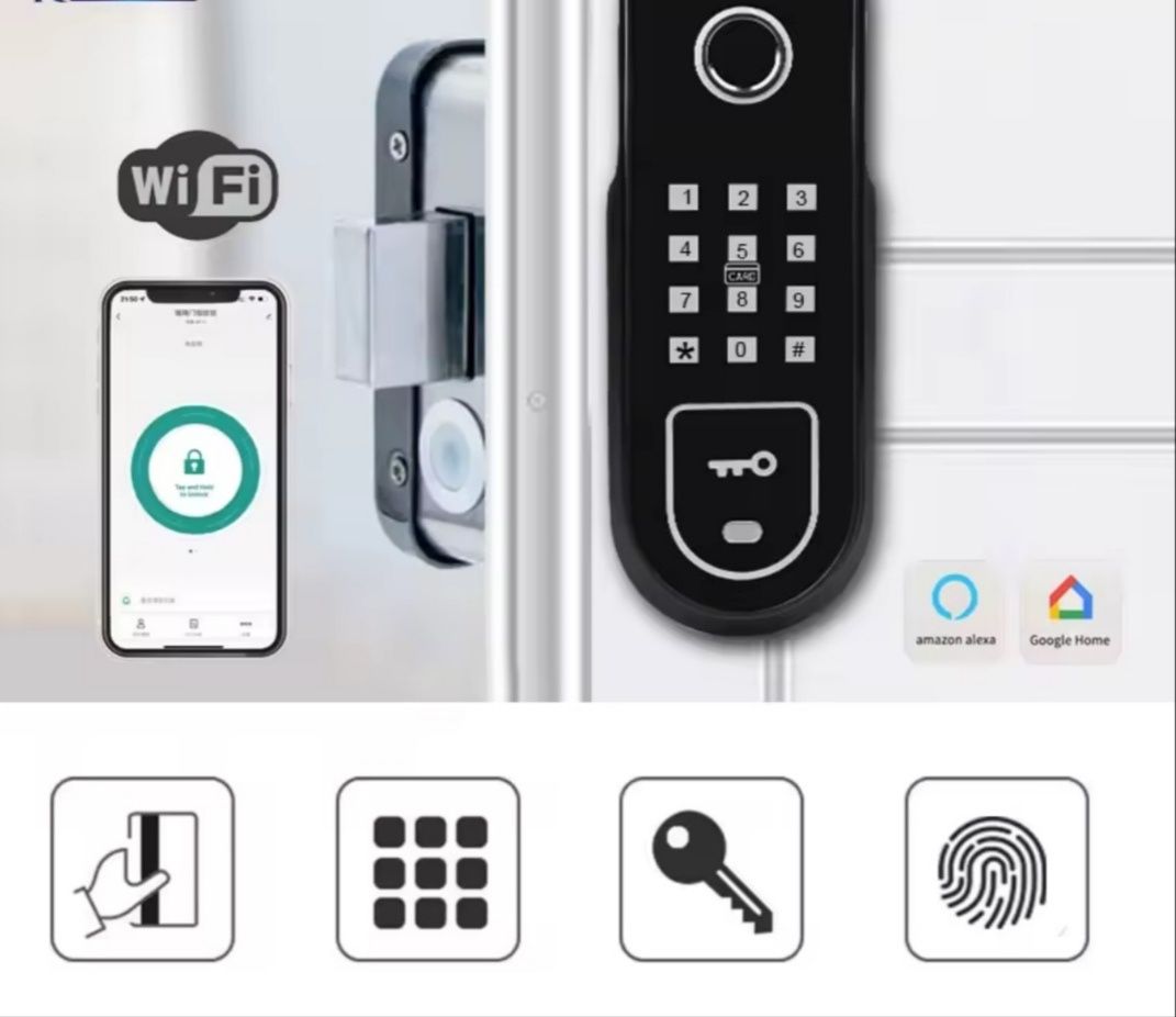 Fechadura inteligente com teclado para qualquer tipo de porta.