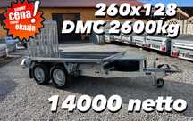 Brenderup MT2600  ‼️2025 Nowa przyczepa laweta 2600kg do minikoparki 260x126 DOSTAWA‼️