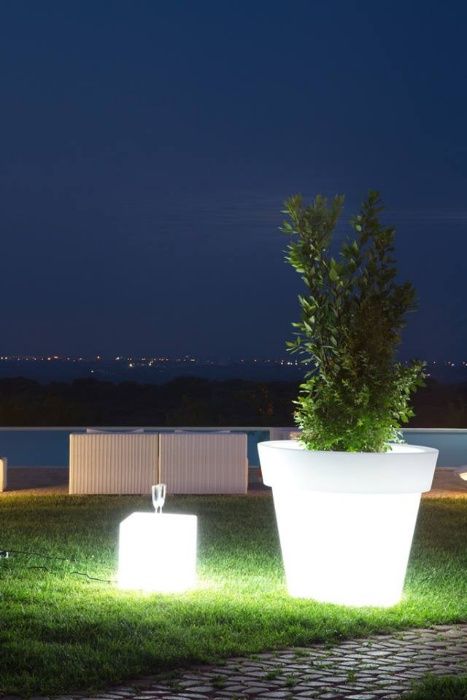 Floreiras com luz led