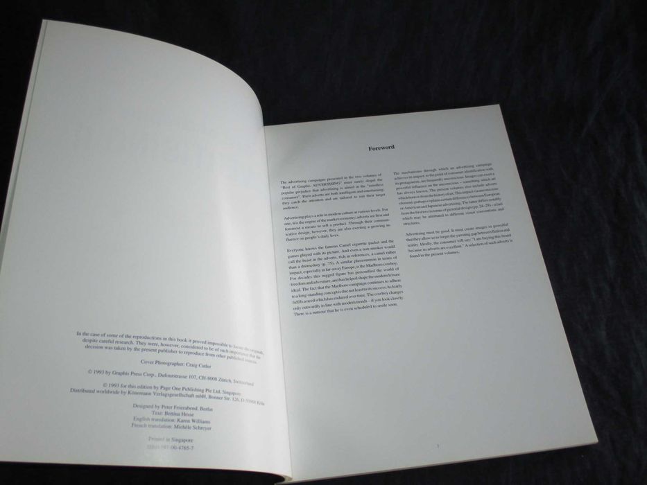 Livros Best of Graphis Advertising I e II