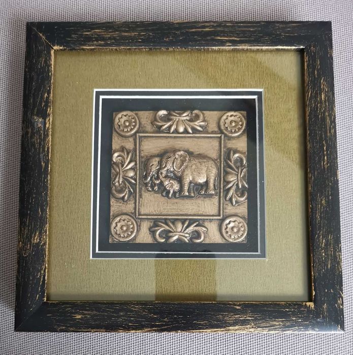 Obraz Rzeźba Słonie Afryka Słoń