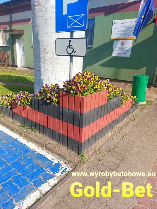 Gazony betonowe 60x40x20h donice ogrodowe donica gazon betonow.Wysyłka