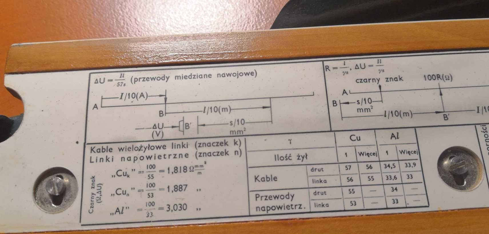 Suwak logarytmiczny  Skala