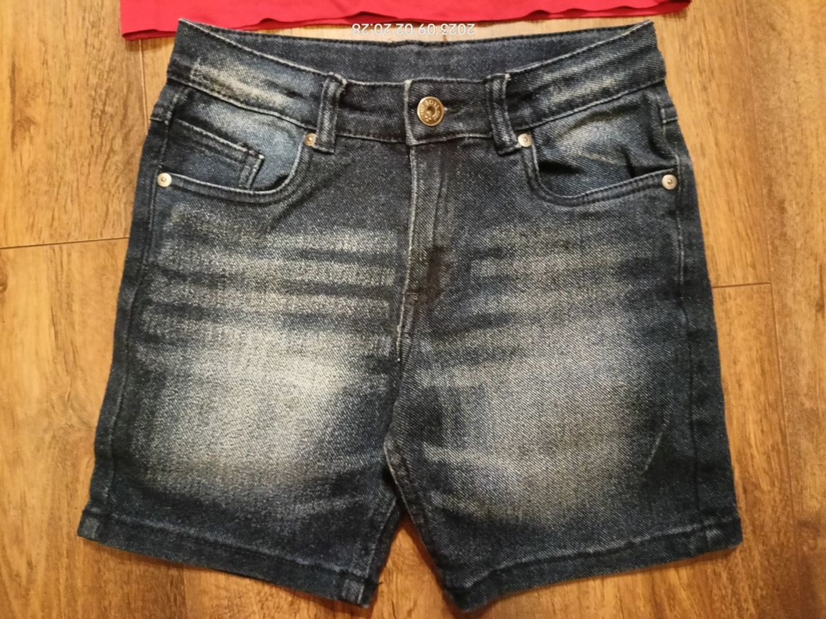 Krótkie jeansowe spodenki ciemny jeans Pepperts 122