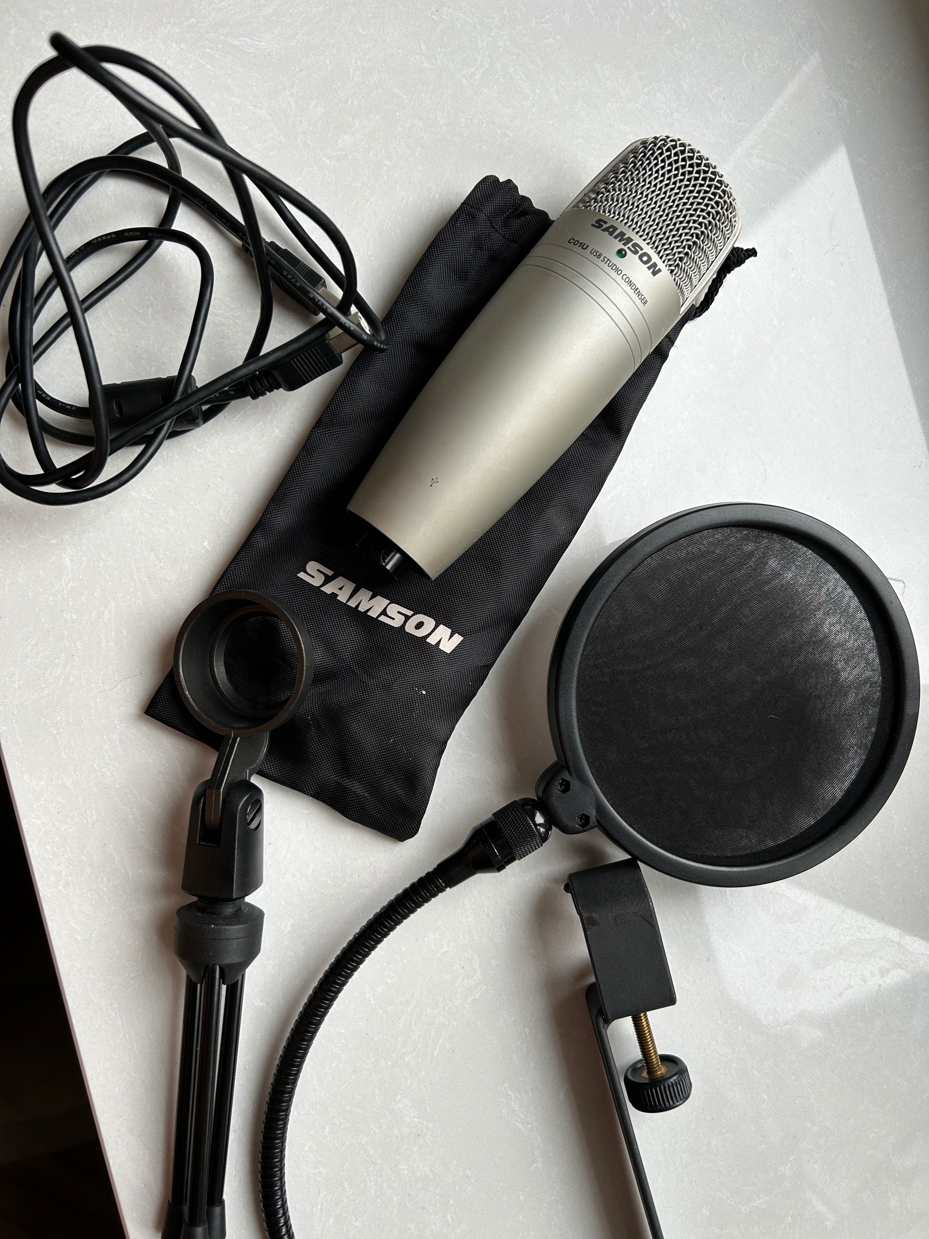 Mikrofon Samson CO1U z zestawem popfilter