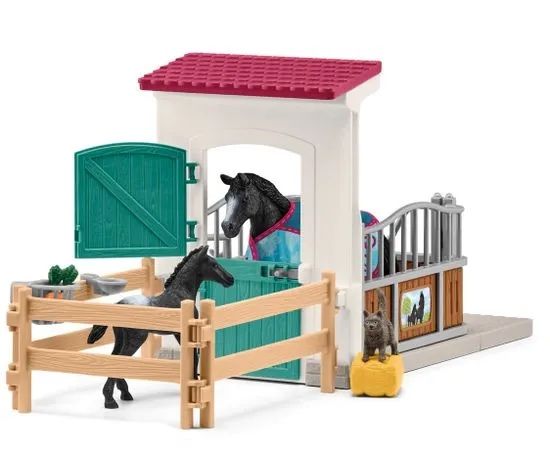 Стойло с кобылой и жеребенком Schleich Шляйх 42611