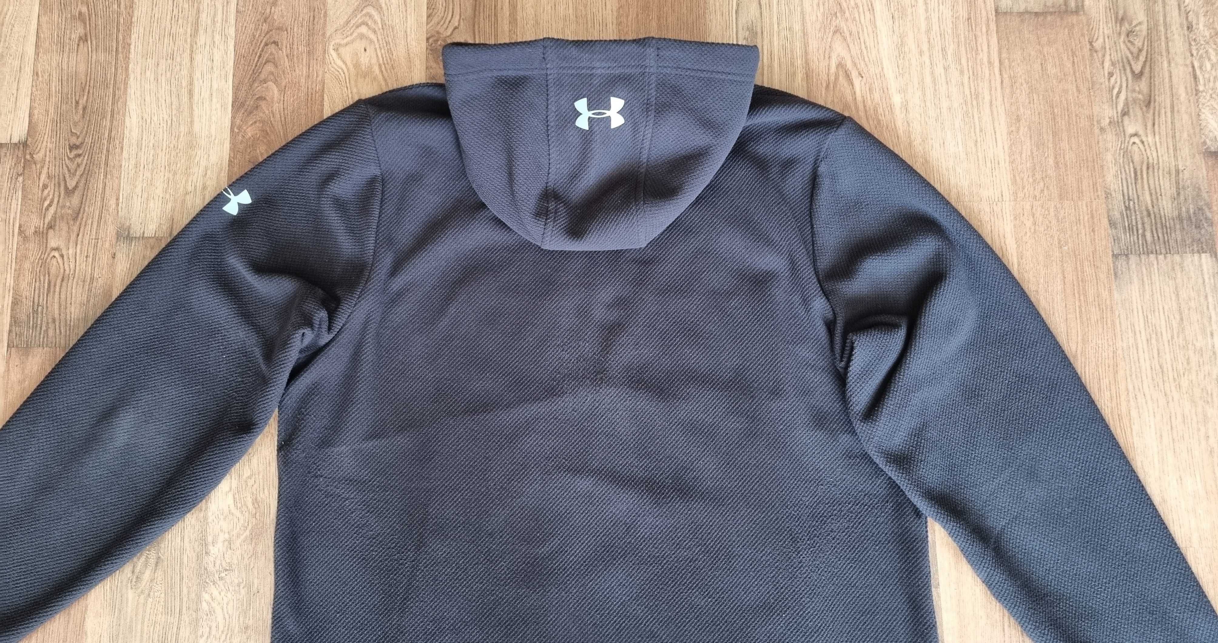 Czarna BLUZA MĘSKA z kapturem UNDER ARMOUR UA SC30 kieszenie L