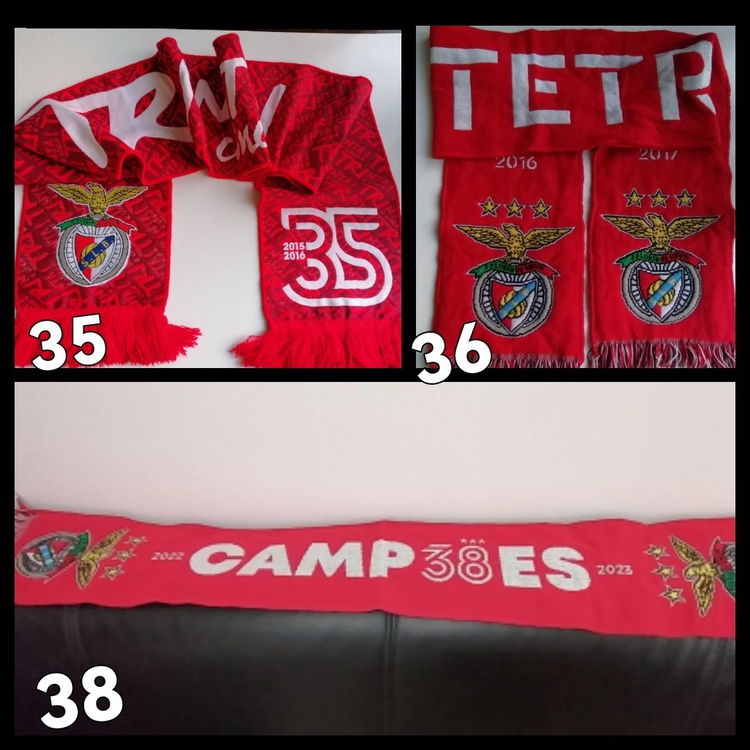 Cachecóis Benfica, Belenenses, Carlsberg, Sagres, Sporting, Belenenses