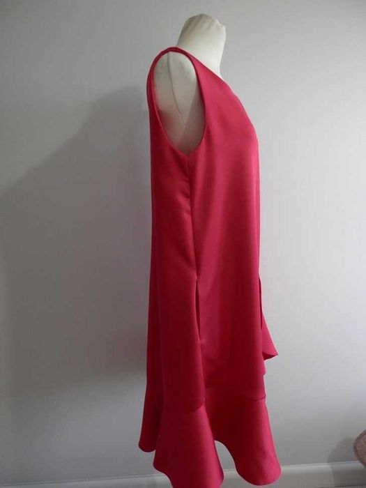 Sukienka Wizytowa Imprezowa Trapezowa Malinowa Reserved XL