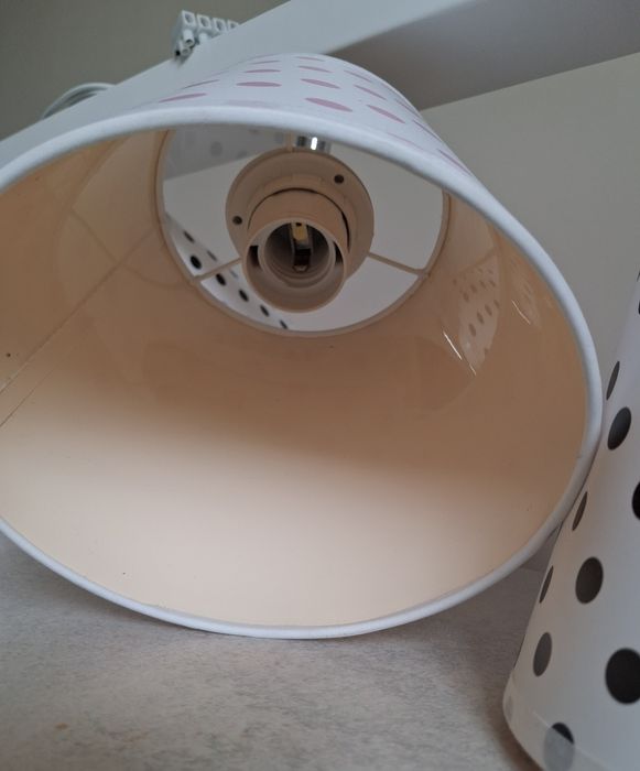 Lampa dziecięca kolorowe groszki regulowana na 4 żarówki