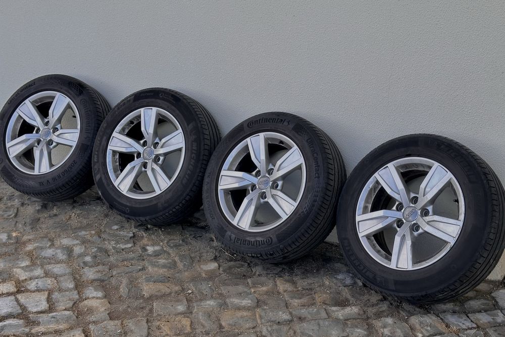 Conjunto de Jantes 16” + Pneus 205/60/– Grupo VW / Audi / Seat / Skoda