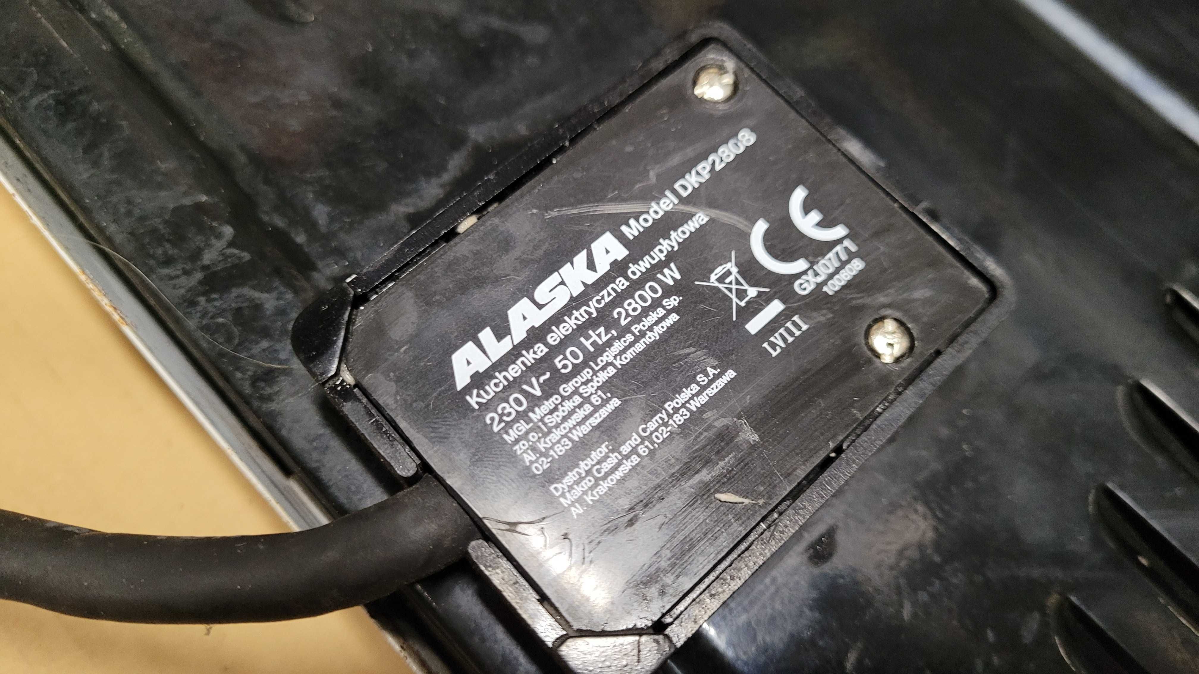 Kuchenka elektryczna 2800W ALASKA dwupłytowa dwie płyty palniki