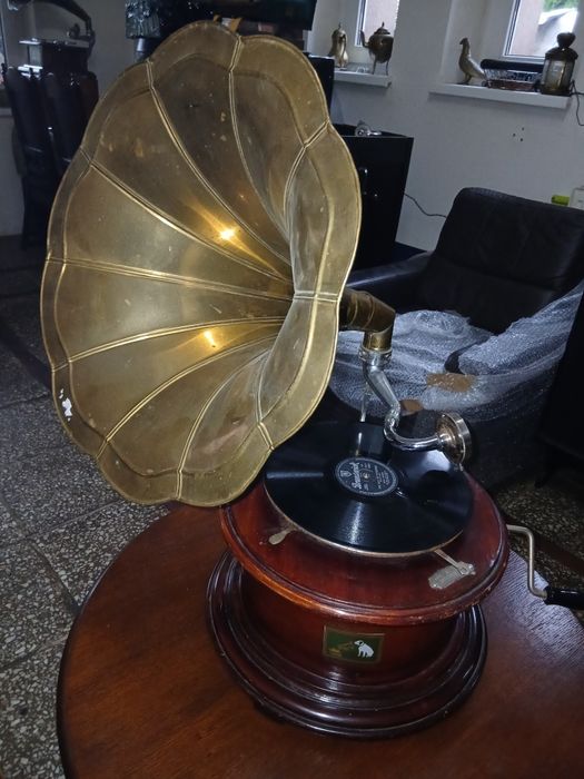 XIX w Patefon 100% Orginał Przywieziony ze Szwajcarii  Cudo  Śliczny