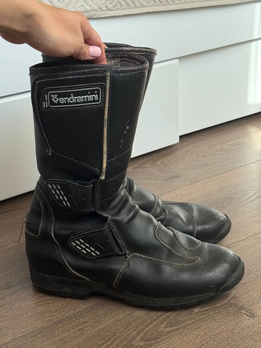 Мотоциклетні шкіряні чоботи Vendramini, моточоботи 44 розміру 28 см