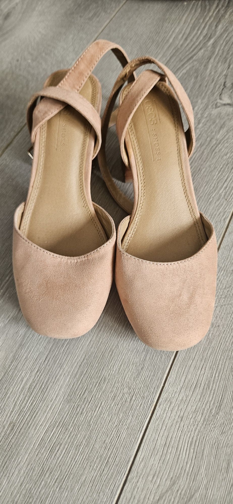 Buty na obcasie pudrowy róż r 37 Asos