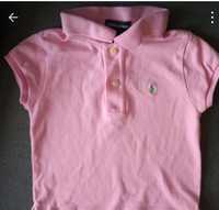 Koszulka polo różowa Ralph Lauren 4-5 lat krótki rękaw