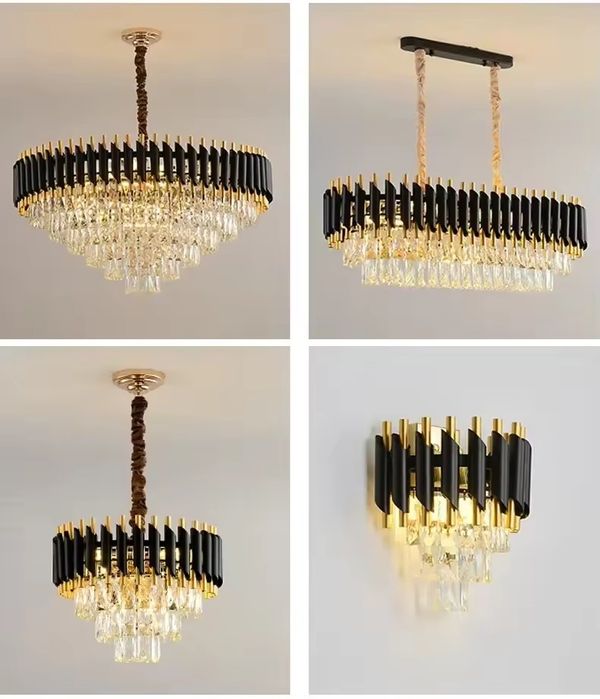 Стильна люстра кришталева підвісна